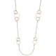  Gold-Tone Colorblok Multi-Ring Long Statement Necklace (42+2)