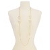  Gold-Tone Colorblok Multi-Ring Long Statement Necklace (42+2)