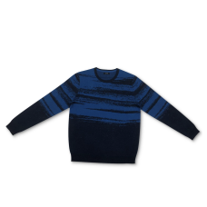 Alfani Men’s Abstract Cotton Sweater (Navy, 2XL)