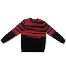 Alfani Men’s Abstract Cotton Sweater (Red, XL)