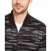  Men's Abstract-Print Bomber Jacket, Black, X-Large