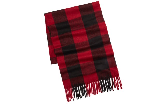  Men’s Buffalo Plaid Scarf (Red)