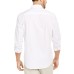  Men’s Classic-Fit Abstract Line-Print Shirts, White, Large