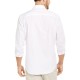  Men’s Classic-Fit Abstract Line-Print Shirts, White, Small