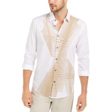 Alfani Men’s Classic-Fit Abstract Line-Print Shirts