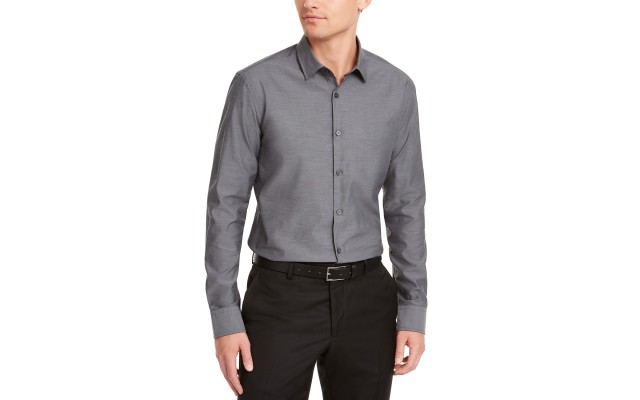  Men’s Classic-Fit Solid Shirts, Grey, 2X-Large