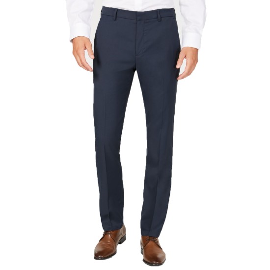  Men's Classic-Fit Stretch Pants, Navy, 40X30
