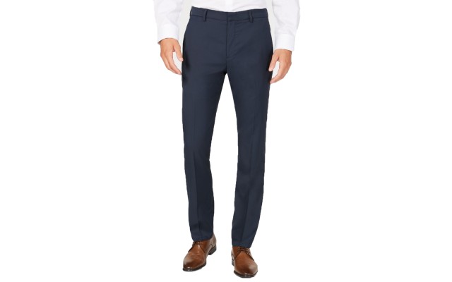  Men's Classic-Fit Stretch Pants, Navy, 40X30