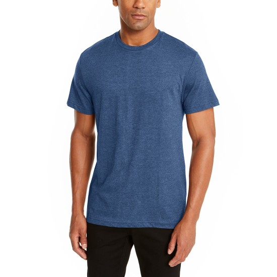  Men’s Crewneck Undershirt, Blue, Large