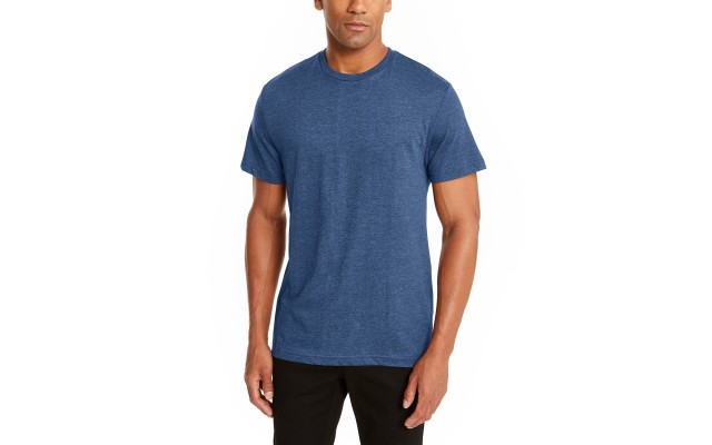  Men’s Crewneck Undershirt, Blue, Large