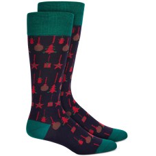 Alfani Men’s Ornaments Socks, Black