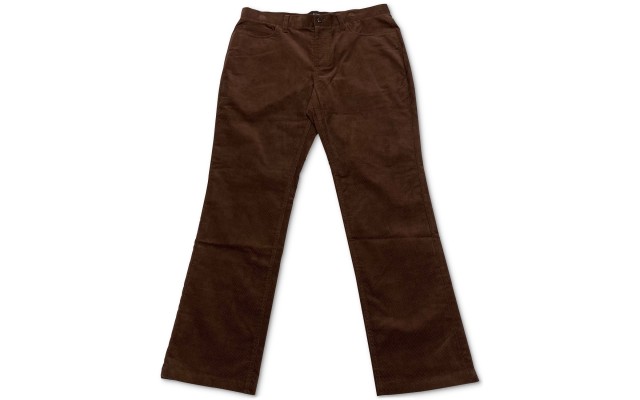  Men’s Regular-Fit Corduory Pants (Dark Brown, 40×30)