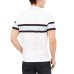  Men’s Regular-Fit Stripe Quarter-Zip Polo (Pastel Blue, XL)