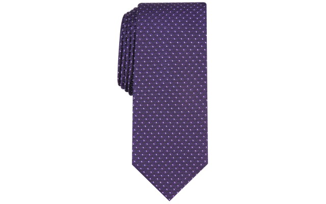  Mens Roy Geometric Skinny Slim Silk Neck Ties, Navy