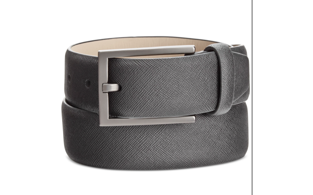  Men’s Saffiano-Finish Belt