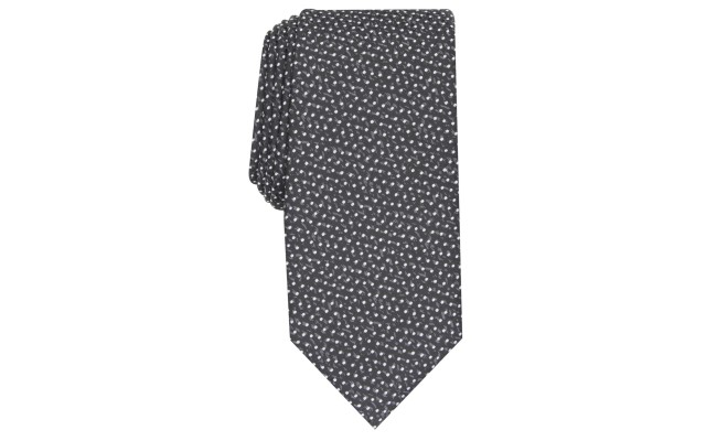  Men's Slim Abstract Dot Ties, Black