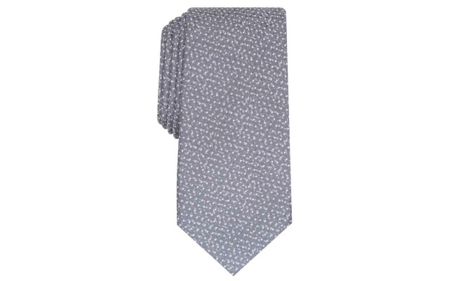  Men's Slim Abstract Dot Ties, Gray