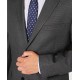 Men’s Slim-Fit Performance Stretch Mini Check Suit Separate Jacket (Gray, 38)