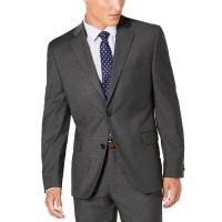 Alfani Men’s Slim-Fit Performance Stretch Mini Check Suit Separate Jacket (Gray, 38)