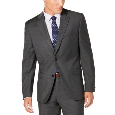 Alfani Men’s Slim-Fit Performance Stretch Mini Check Suit Separate Jacket (Gray, 38)