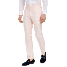Alfani Men's Slim-Fit Stretch Pink Solid Tuxedo Pants (Pink)