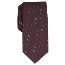 Alfani Men’s Slim Geometric Tie (Burgundy)