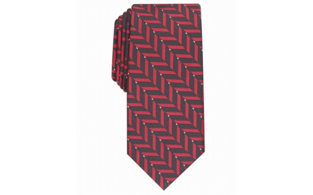  Men's Slim Geometric Ties, Red