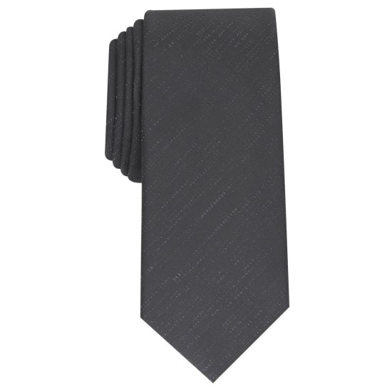  Men’s Slim Textured Tie (Black)