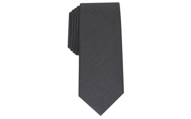  Men’s Slim Textured Tie (Black)