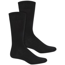 Alfani Men’s Solid Ribbed Socks, Black