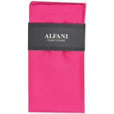 Alfani Men’s Solid Twill Silk Pocket Square (Pink)