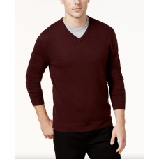 Alfani Men’s Solid V-Neck Cotton Sweater