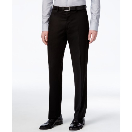  Men’s Stretch Performance Solid Slim-Fit Pants, Black/Stretch, 32X30