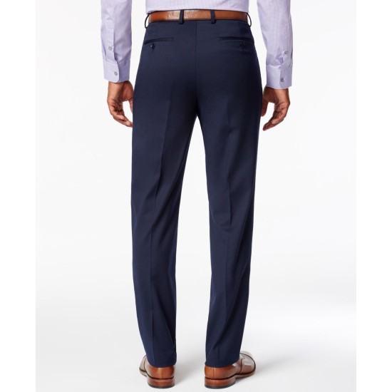  Men’s Stretch Performance Solid Slim-Fit Pants, Navy Solid, 32X30