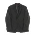  Mens Traveler Woven Notch Lapel Two-Button Suit Jacket, Black, 42 T