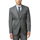  Mens Traveler Woven Notch Lapel Two-Button Suit Jacket, Gray, 40 T