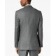  Mens Traveler Woven Notch Lapel Two-Button Suit Jacket, Gray, 40 T