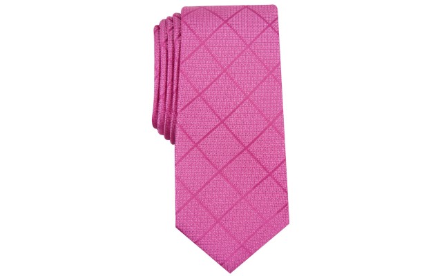  Men’s Windowpane Tie (Pink)