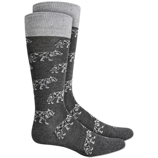  Men’s Wolf Socks, Gray