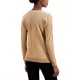  Metallic-Detail Vented-Hem Sweater, in Regular & Petite, Brown, Medium