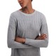  Metallic-Detail Vented-Hem Sweater, in Regular & Petite, Gray, Small