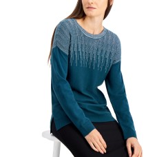 Alfani Metallic-Detail Vented-Hem Sweater, in Regular & Petite