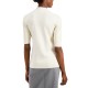  Metallic-Detail Vented-Hem Sweater, in Regular & Petite, White, Large