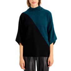 Alfani Mixed-Media Dolman-Sleeve Sweater