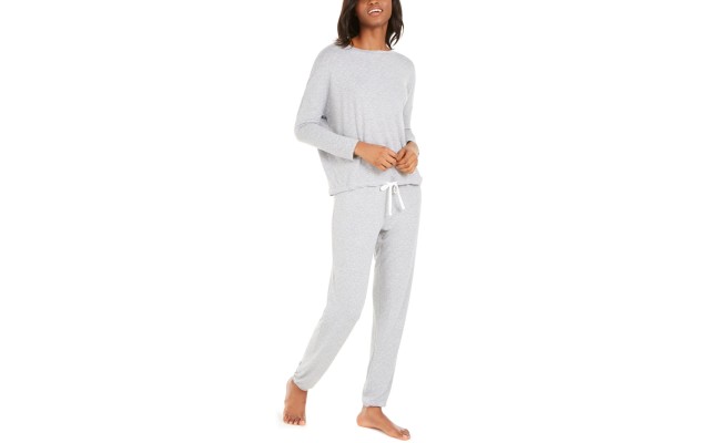  Okeo-Tex® Tie-Waist Sleep Top, Grey Scatter Dot, XX-Large