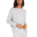  Okeo-Tex® Tie-Waist Sleep Top, Grey Scatter Dot, XX-Large