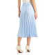  Pleated Midi Skirt (Blue, X-Large)