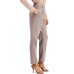  Pleated Slim-Fit Pants (Beige), Beige, 10