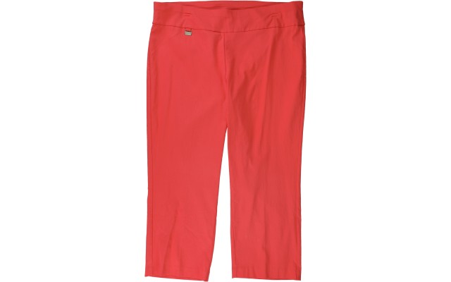  Plus Size Coral Tummy Control Pull On Stretchy Capri Pants, Carol Branch, 18W