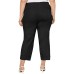  Plus Size Cuffed Ankle Pants (16W – Black)